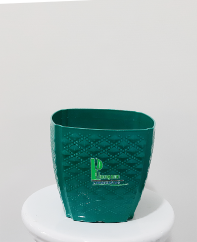 Chậu nhựa xanh lá 16x11x14 cm