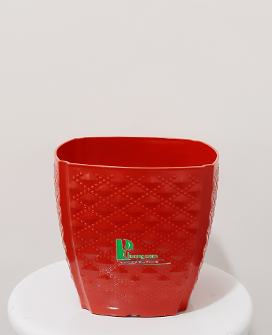 Chậu nhựa đỏ 16x11x14 cm