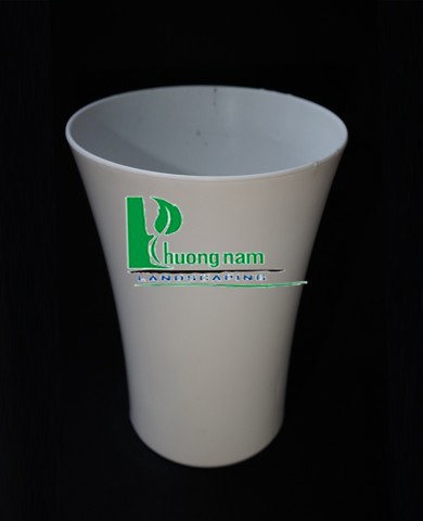 Chậu nhựa loe 28 x 20 cm (trắng) Chậu nhựa loe 28 x 20 cm (trắng)
